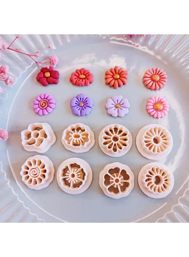 8pcs Polymer Clay Cutting Tools For DIY Jewelry Making Boho Floral Shapes - Image 3